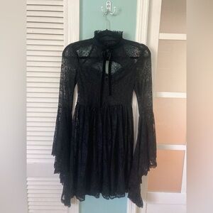 Witchy Lacy Long Sleeve Killstar Dress (new w/ tags)